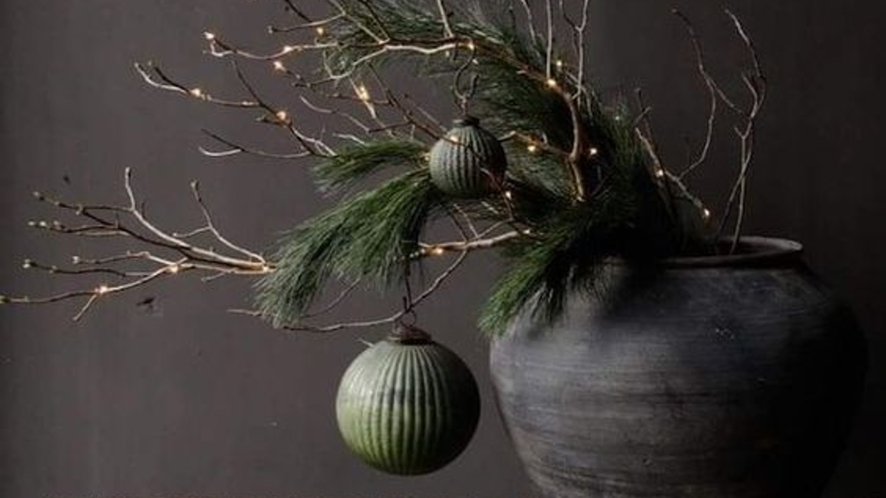 como hacer arbol de navidad con ramas secas