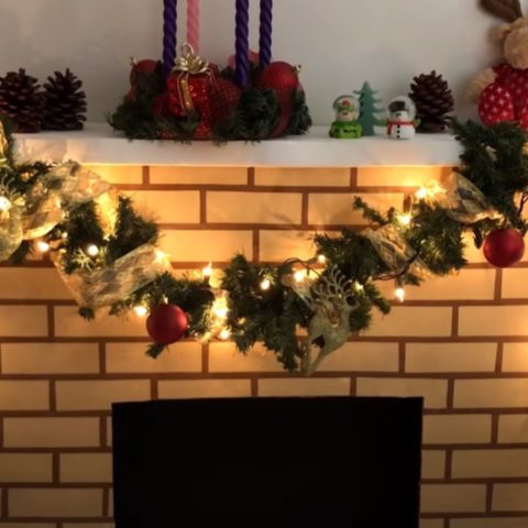 chimenea-de-carton-para-Navidad