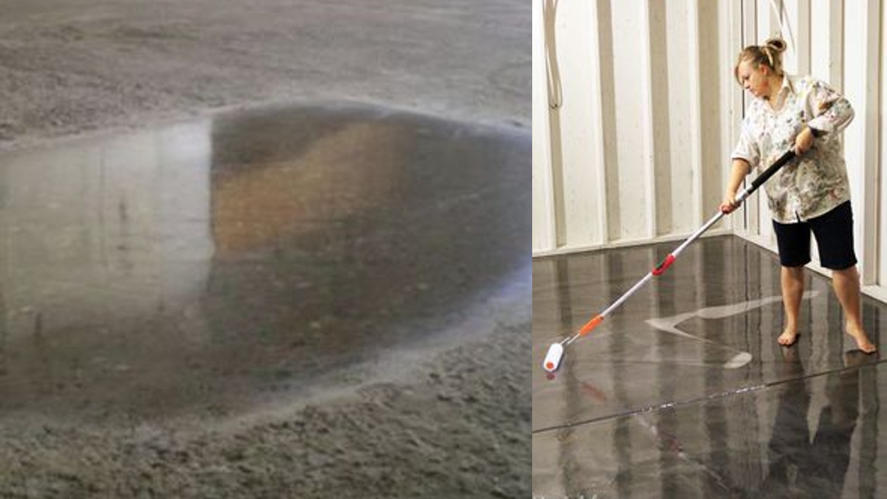 como sacarle brillo a un piso de cemento