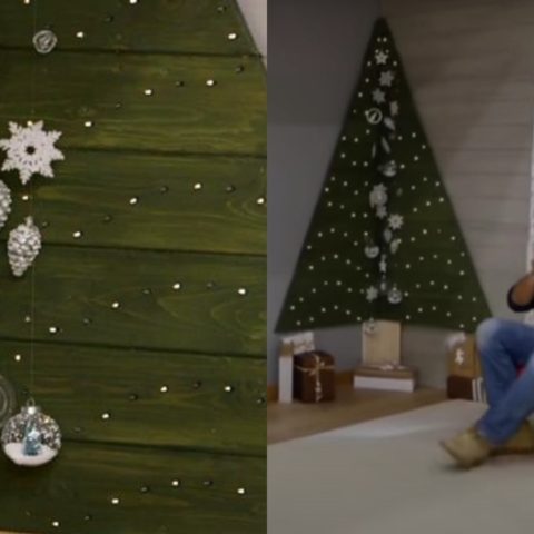 como hacer arbol esquinero de navidad