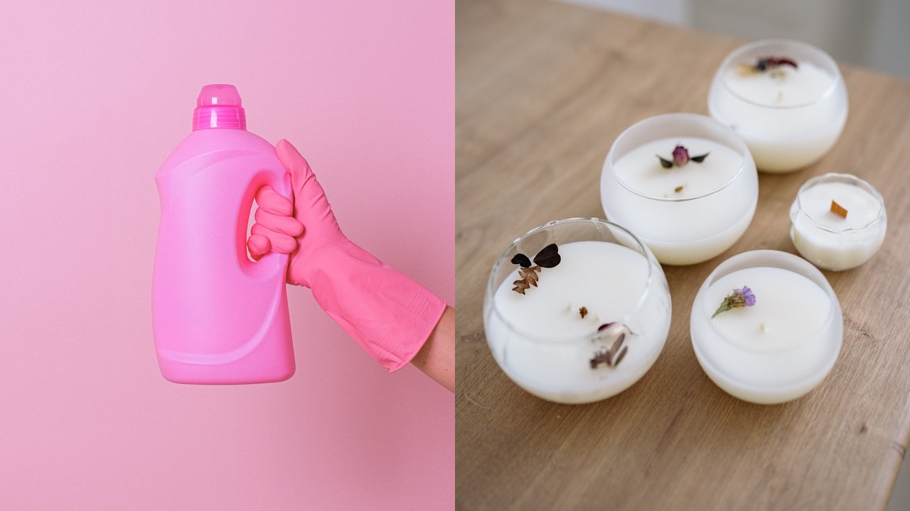 velas caseras con aroma a tu suavizante favorito