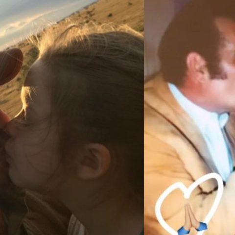 besar a los ninos en la boca