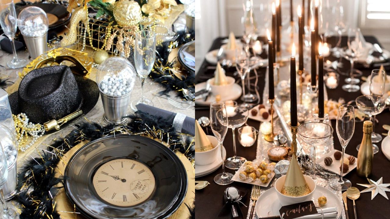 Ideas mesas decoradas de año nuevo