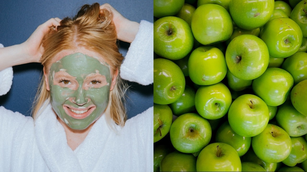 mascarilla hidratante de manzana