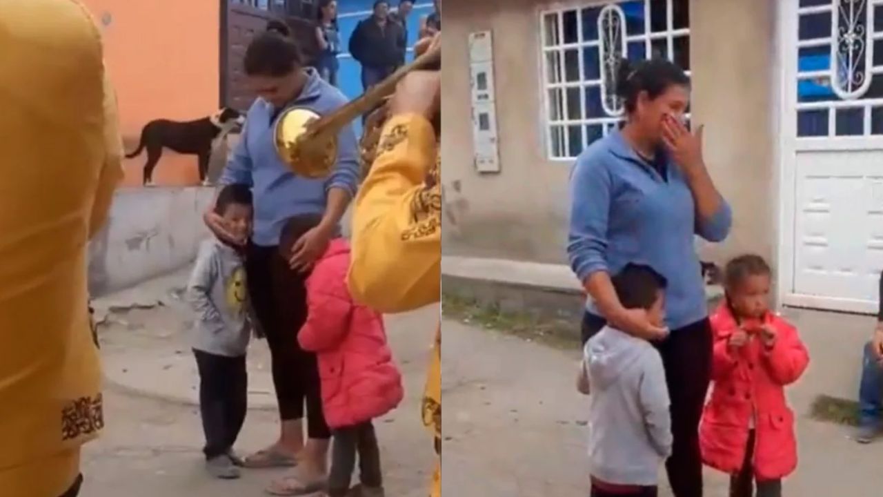 Niño paga mariachos con canicas para su mamá
