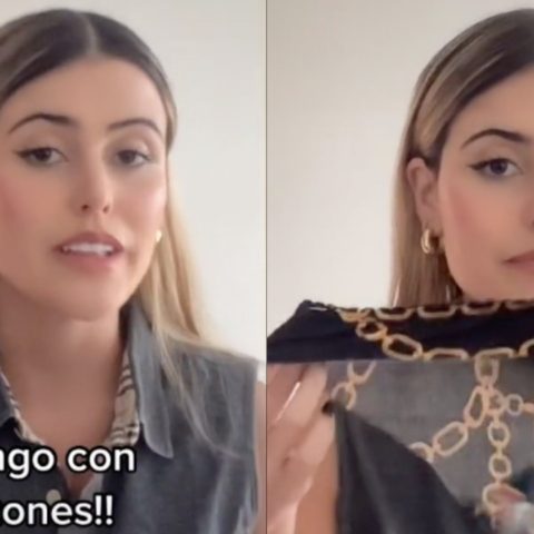 joven muestra como peinarse con calzones