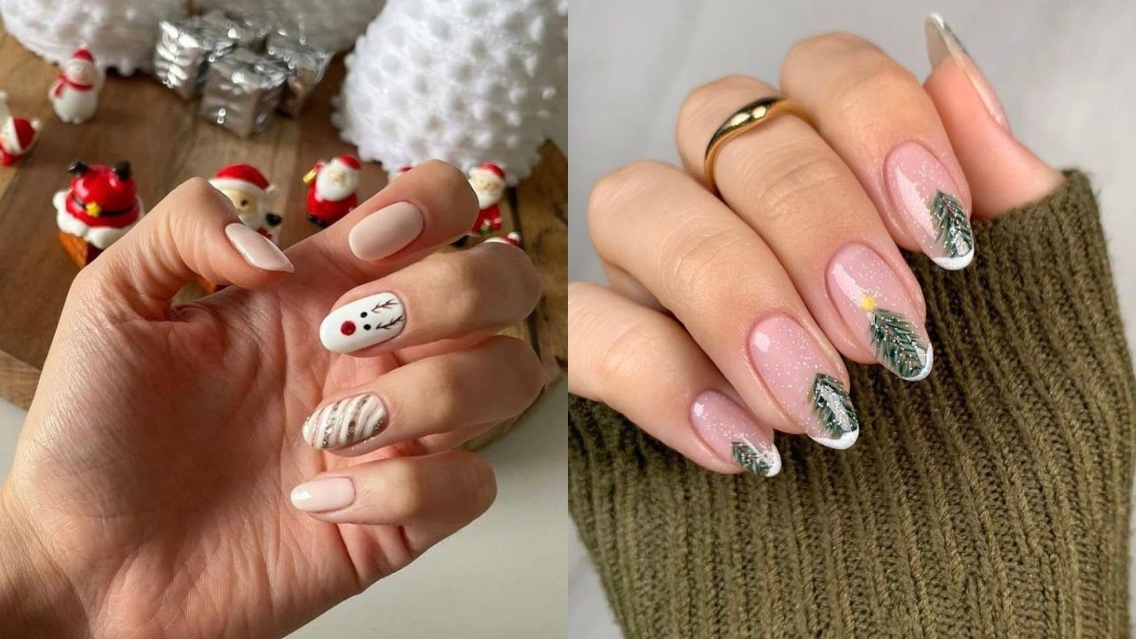 Uñas de Navidad 2021, alegres y elegantes