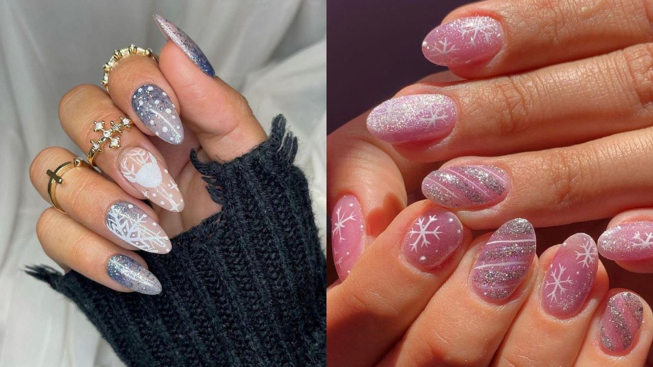 Diseños elegantes de uñas de navidad 2021