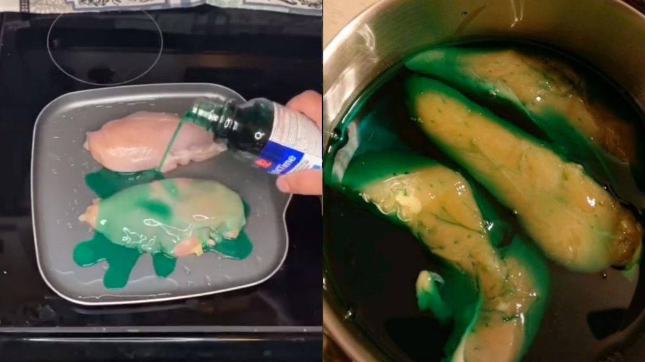 Cocinar pollo con jarabe para la tos