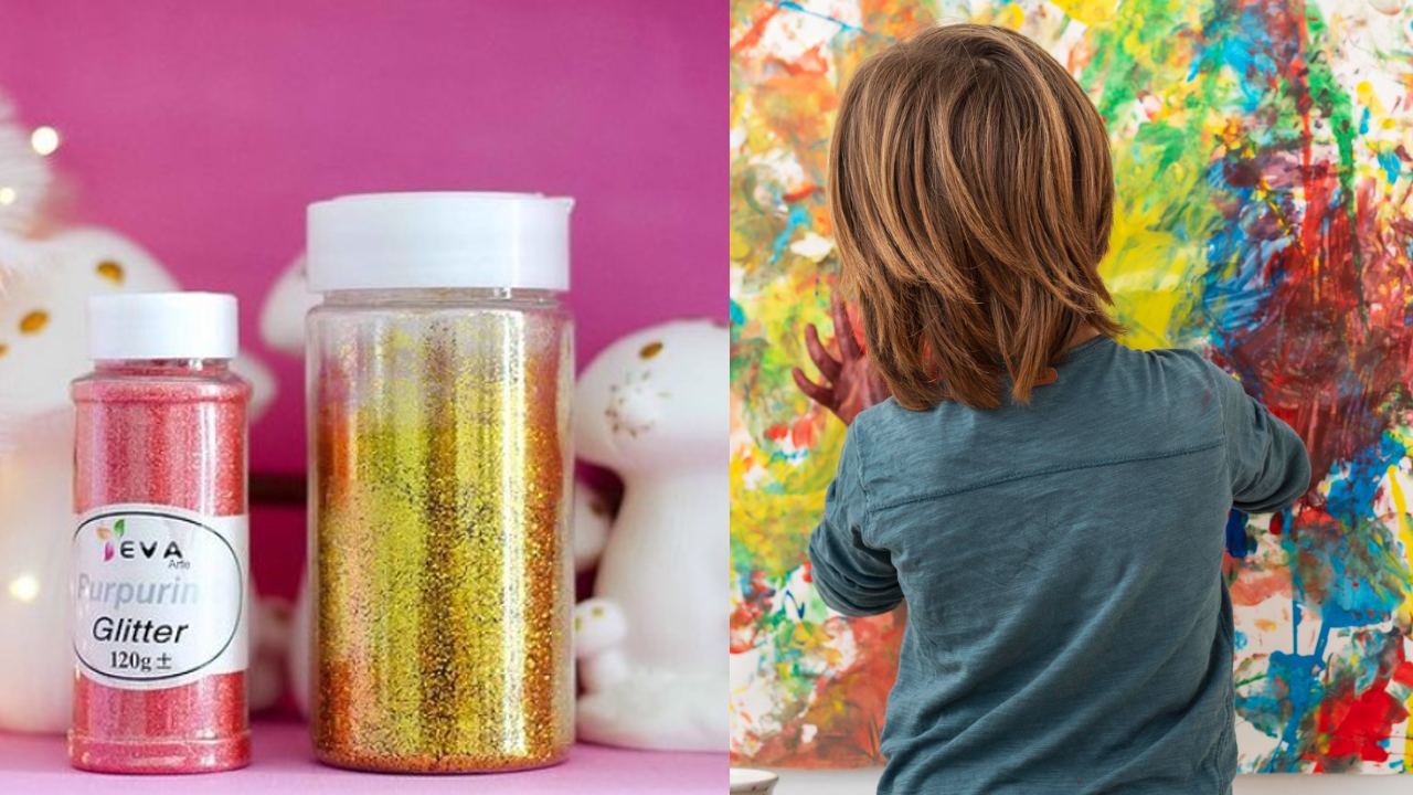 Jugar con brillantina