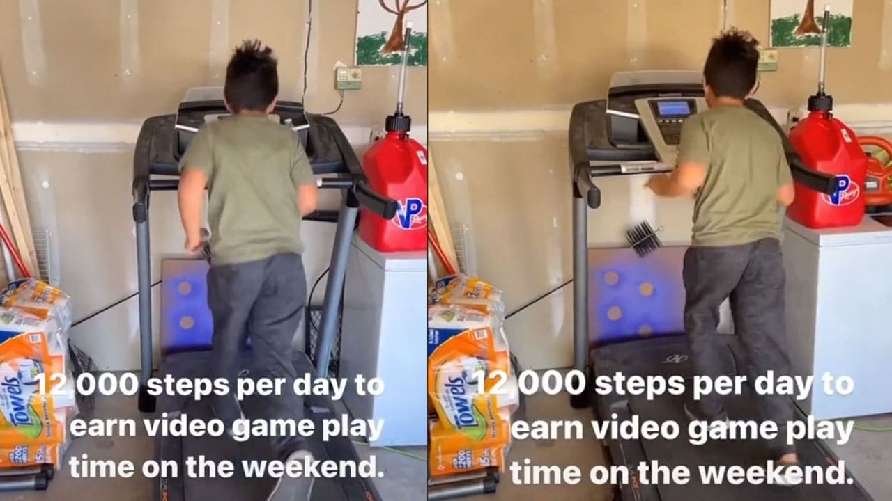 obliga a sus hijos a caminar 12 mil pasos