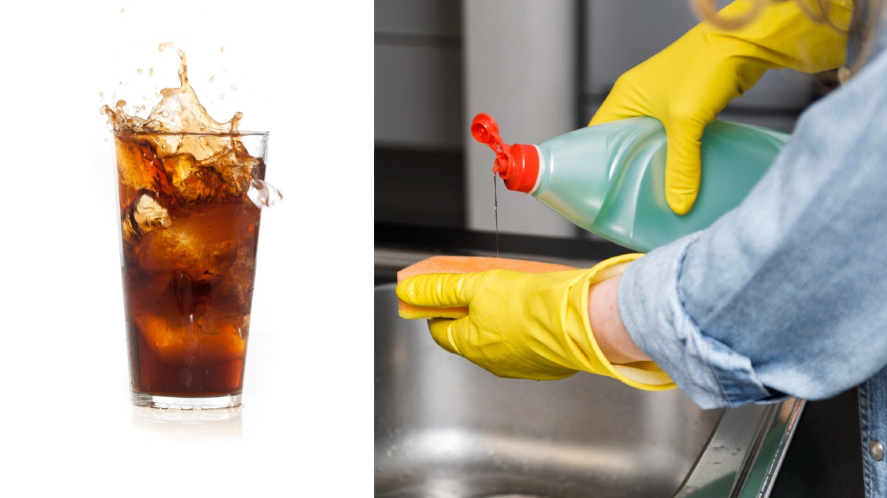 Potente jabon desengrasante con refresco de cola