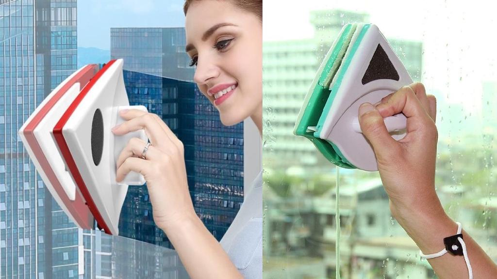 limpiador de vidrios magnético