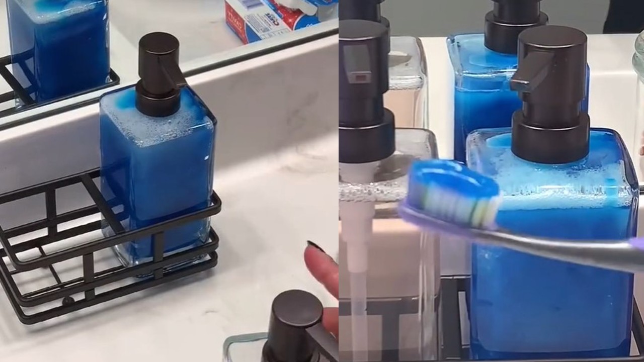 sacar la pasta dental del envase