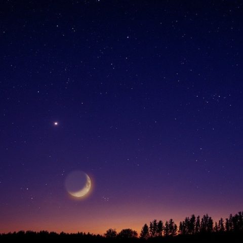 Conjuncion de la Luna, Venus y Marte