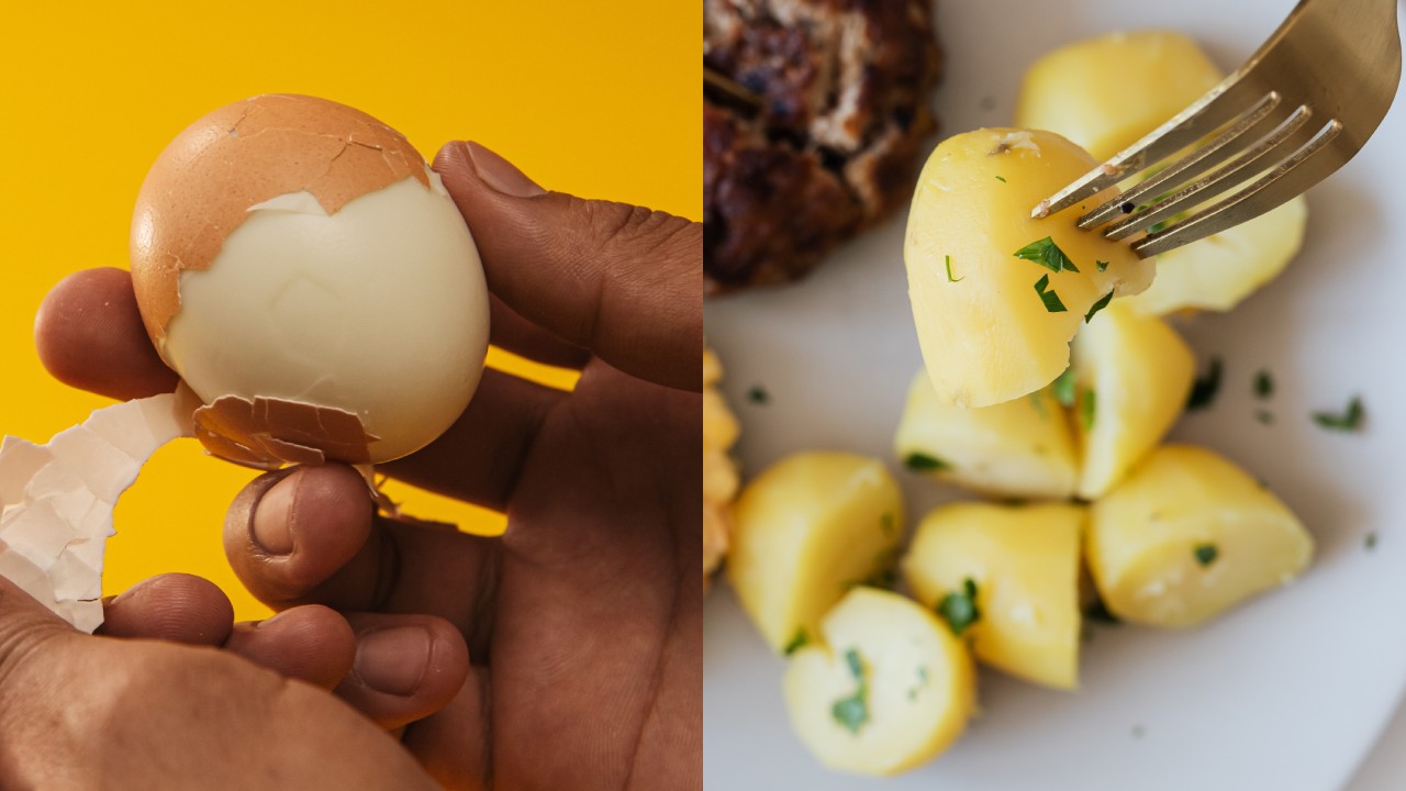 agua hirviendo ablanda papas y endurece huevos