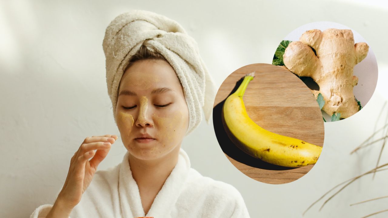 mascarilla de plátano y jengibre