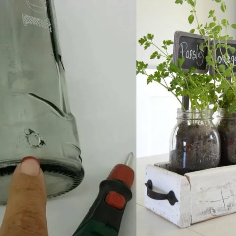 Como perforar tus frascos de mayonesa o cafe