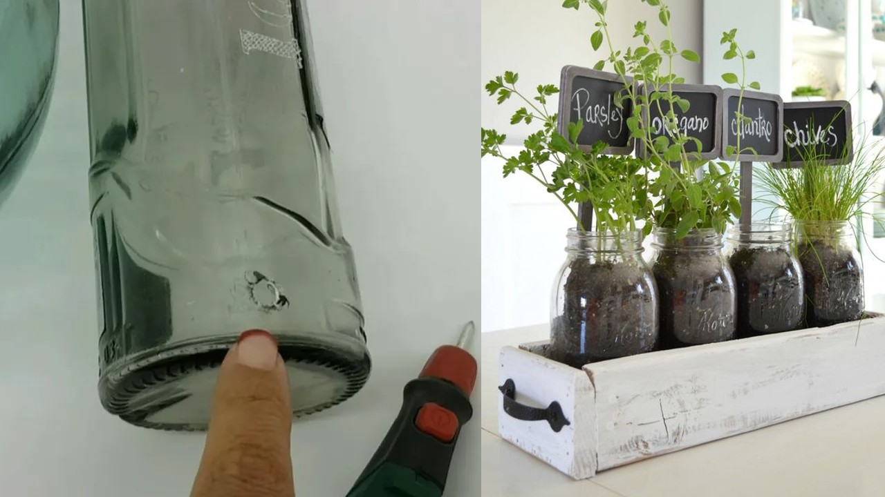 Como perforar tus frascos de mayonesa o cafe