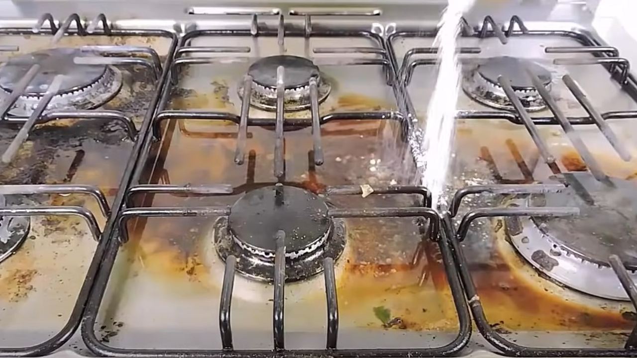 quitar las manchas de oxido y grasa de la estufa