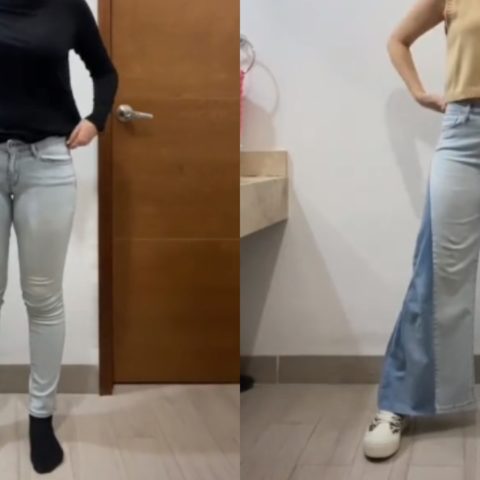 convertir skinny jeans en wide leg