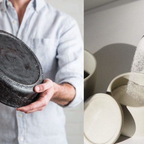 quitar lo negro de los sartenes quemados