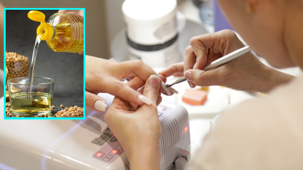 retirar las uñas acrílicas con aceite