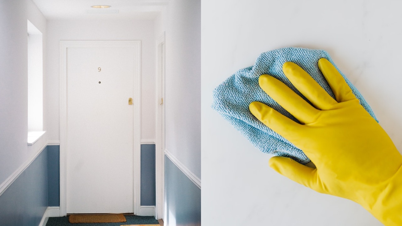 limpiar las puertas blancas