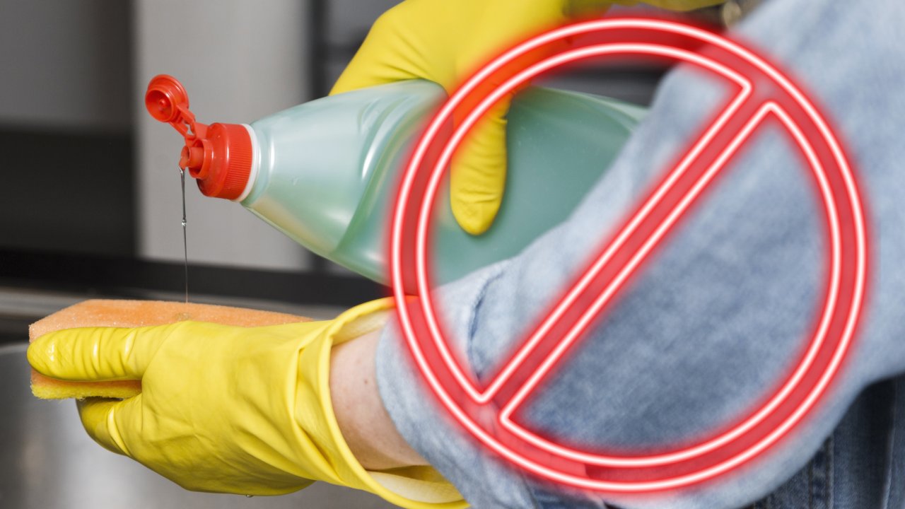 nunca debes limpiar con jabón para trastes