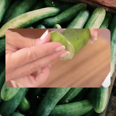 frotar orillas pepino para quitarle amargo