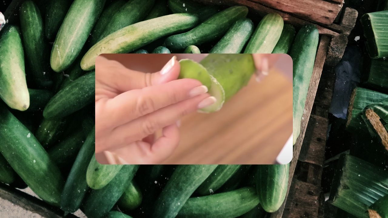 frotar orillas pepino para quitarle amargo