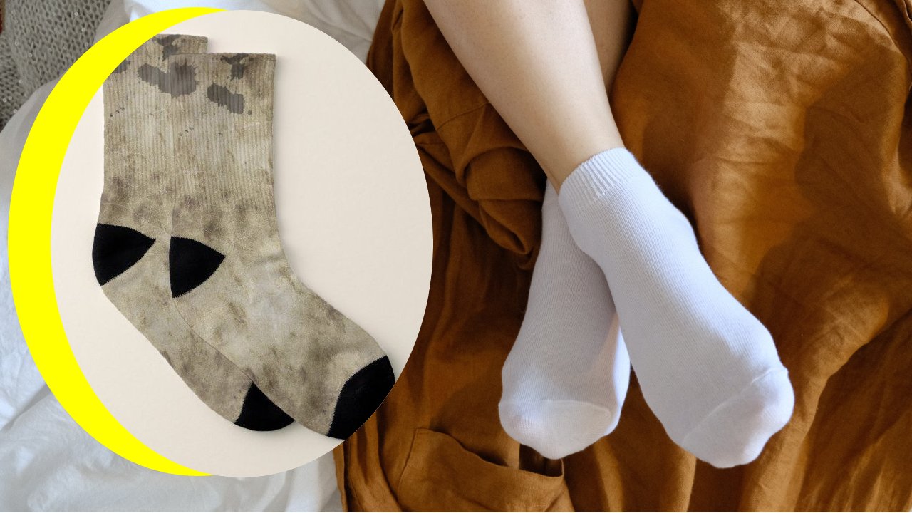 eliminar manchas negras de los calcetines