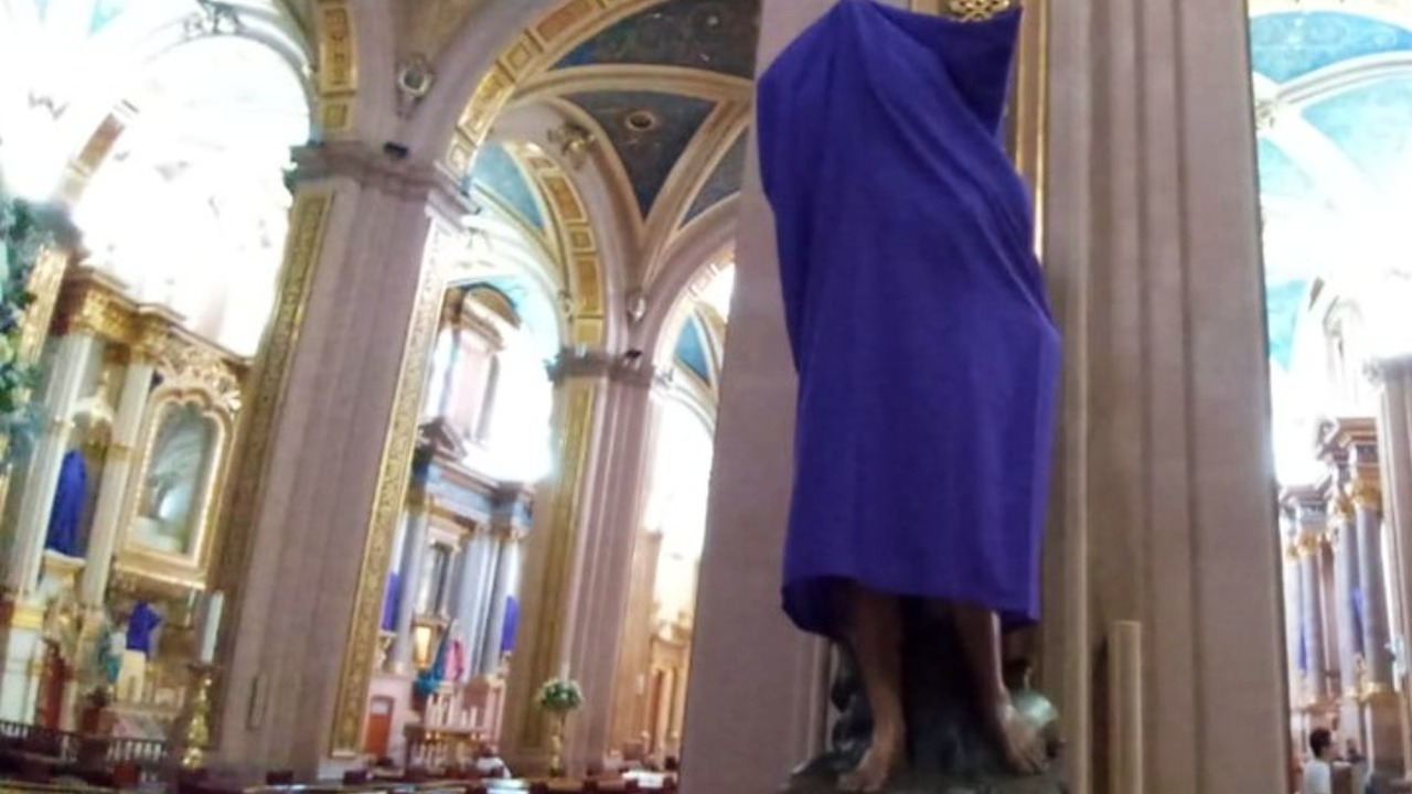 por que se cubren los santos durante la semana santa