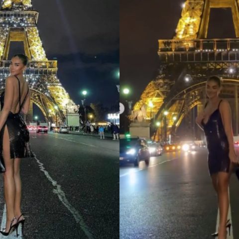 presume viaje a Francia y la cachan usando photoshop