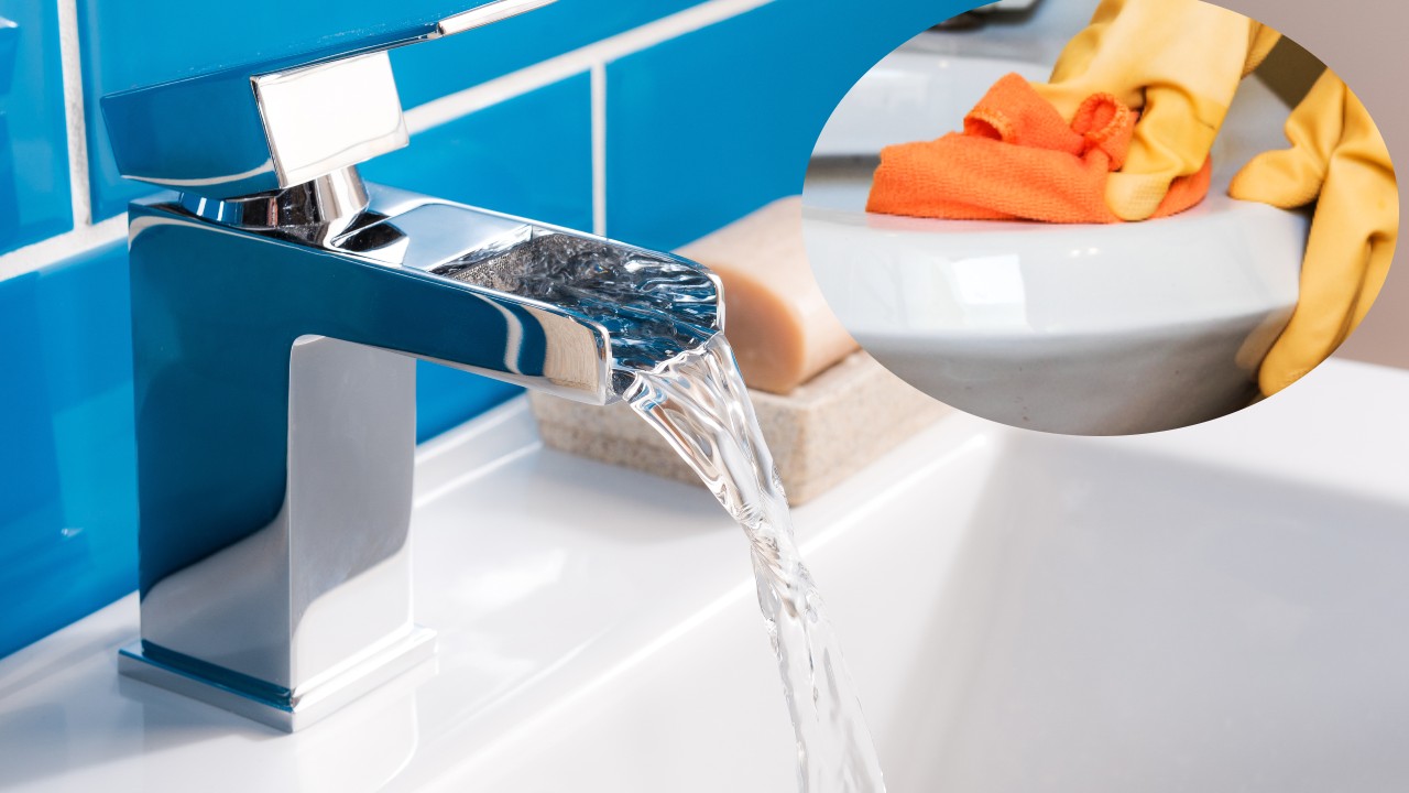 desmanchar y blanquear un lavabo de ceramica