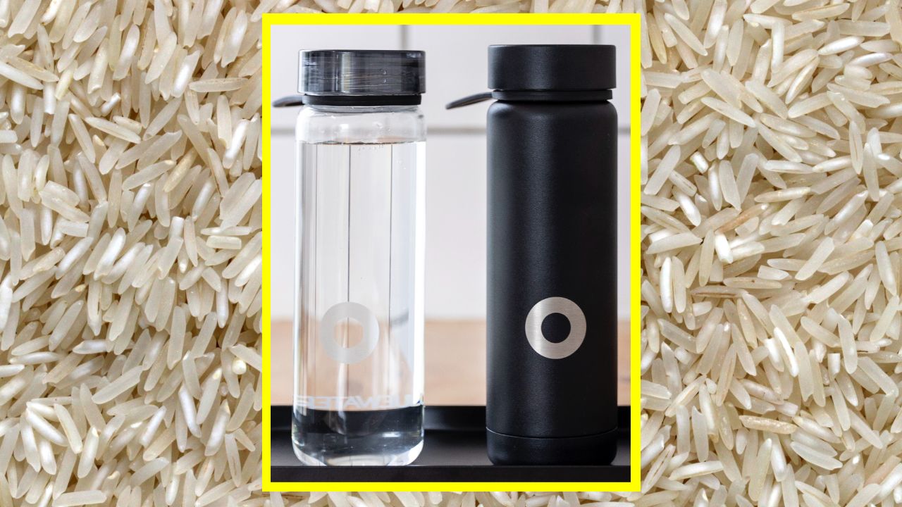 arroz para lavar tus botellas