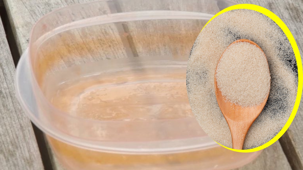 azúcar para eliminar manchas de chile de los tuppers