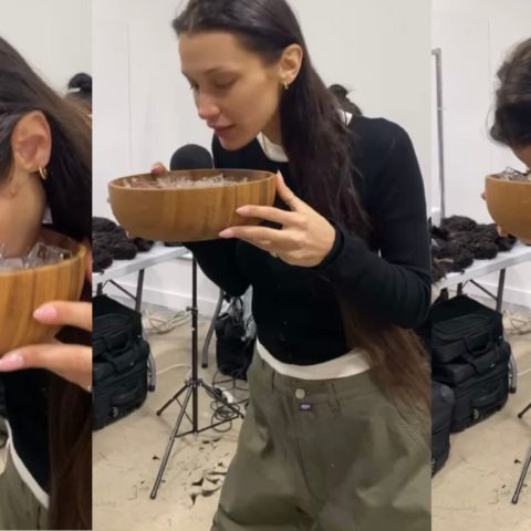 facial de Bella Hadid con hielos que podría ser dañino