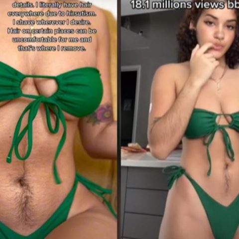 influencer con vello que ama no rasurarse