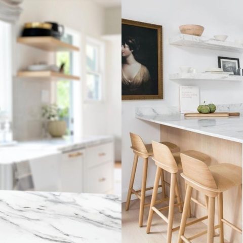 barra de cocina tipo marmol