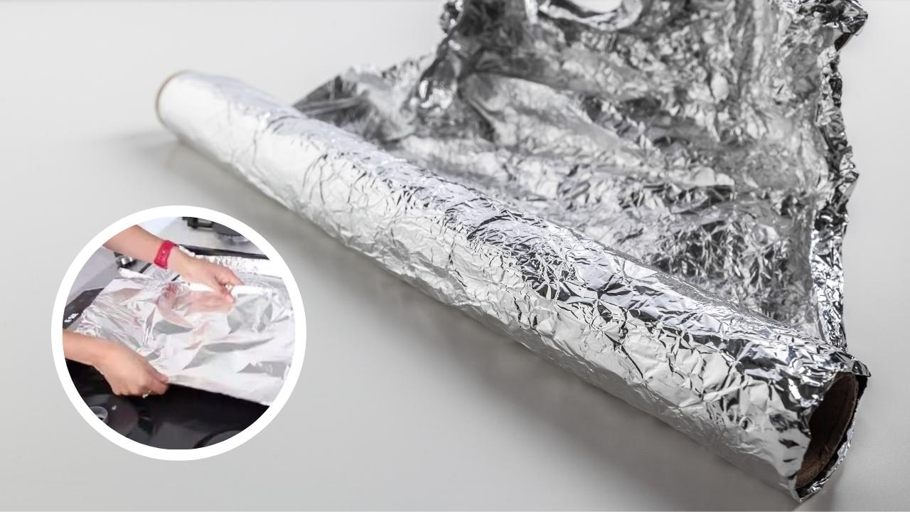 cubrir estufa con papel aluminio