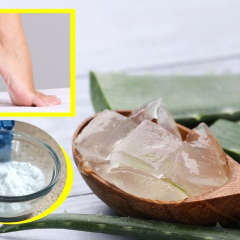 exfoliante de bicarbonato con aloe vera para talones