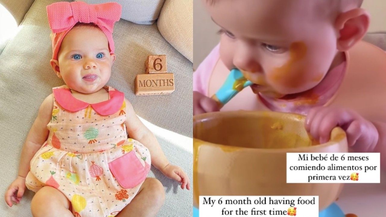 rawvana alimenta a su hija con huevo crudo