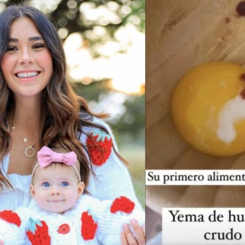 influencer alimenta bebe con higado crudo