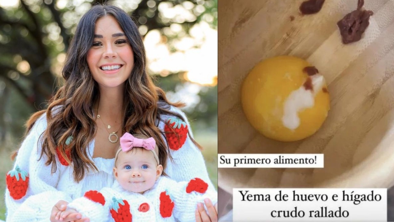 influencer alimenta bebe con higado crudo