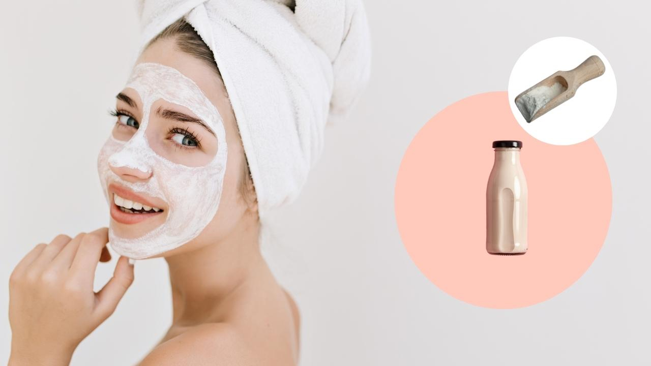 mascarilla maicena y leche para aclarar