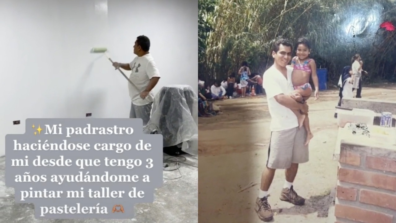 joven agradece a su padrastro