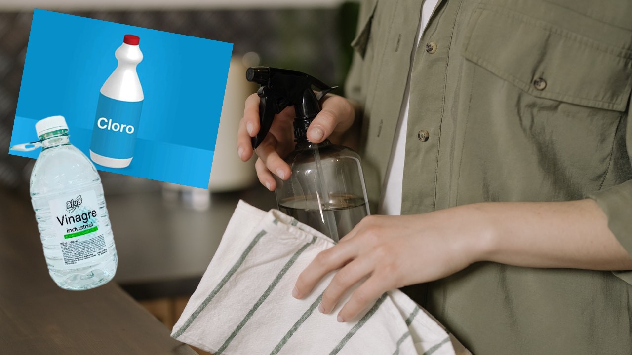 nunca debes mezclar cloro con vinagre para limpiar la casa