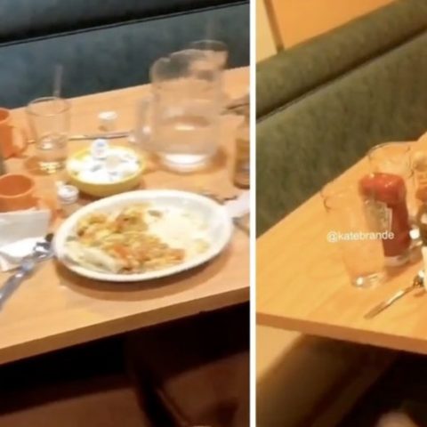 historia viral de una mesera