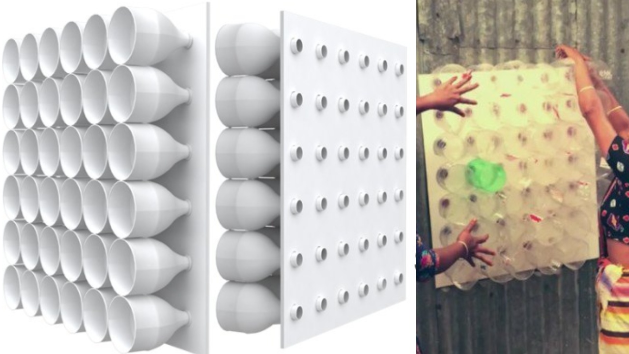 aire acondicionado con materiales reciclados